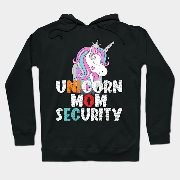 Unicorn Mom Security Halloween Costume Gift For Mothers Hoodie by Firesquare